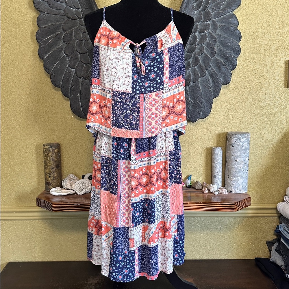 Faded Glory Floral Patchwork Dress